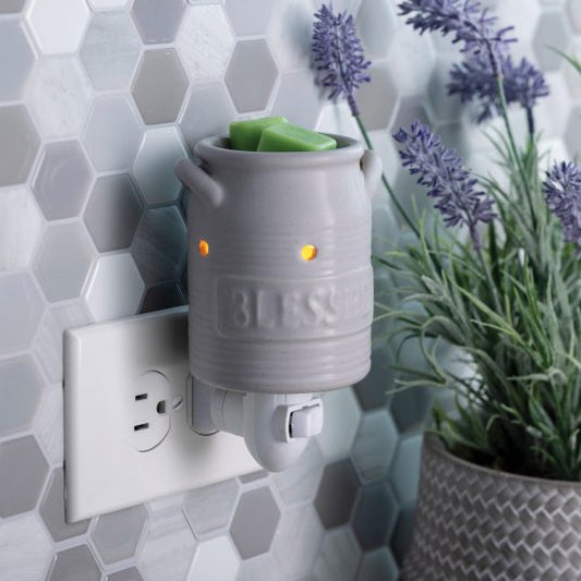 Grey Blessed Plug-In Wax Warmer